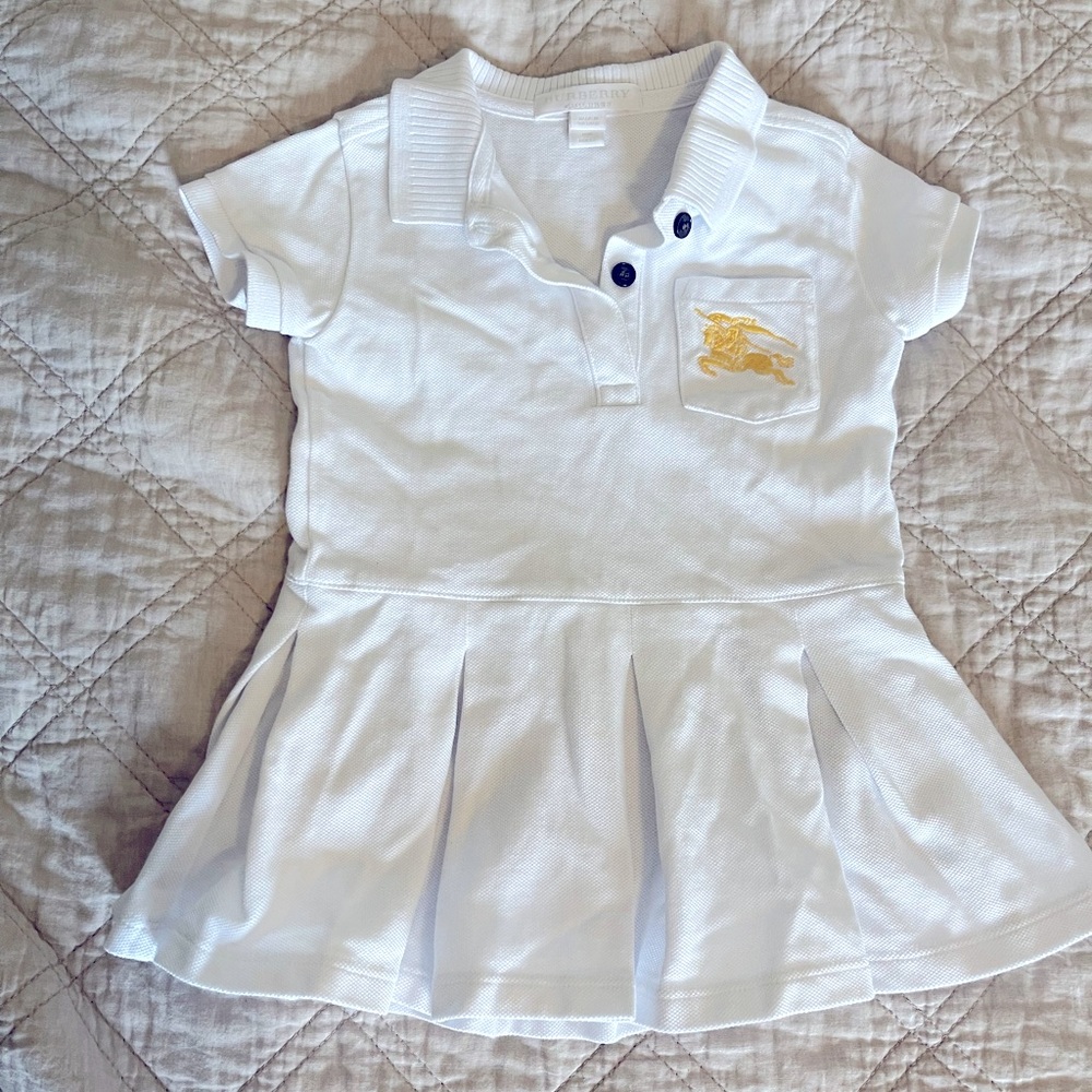Burberry white tennis dress 12 months